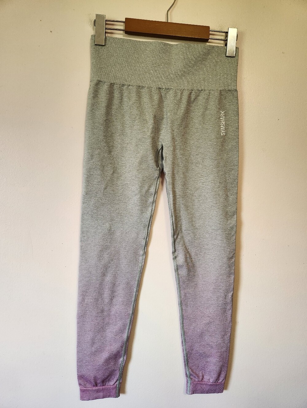 Gymshark Adapt Ombre Seamless Leggings Grey Pink Purple High Waisted Workout M